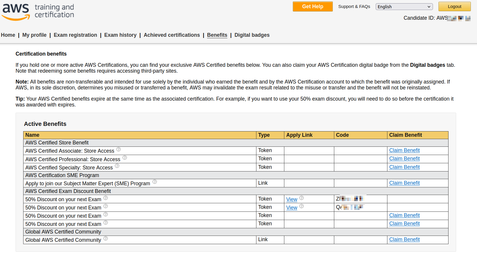 Claim discount on AWS exam